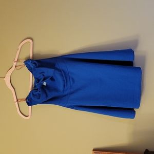 Diva Appared mini blue party dress Strapless With Bow Front